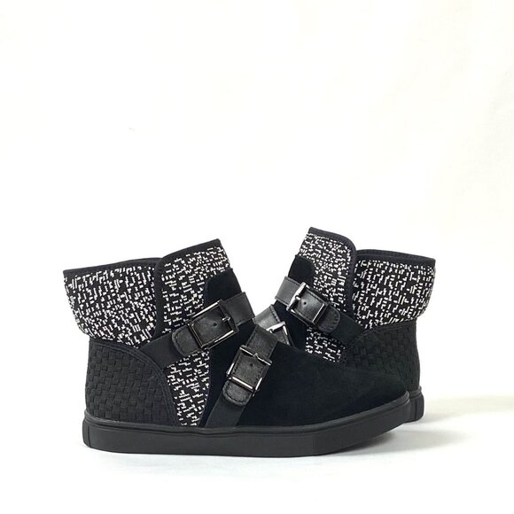 New Bernie Mev Frosty Black Suede Knit Boot 6.5 / 37 - Picture 2 of 10